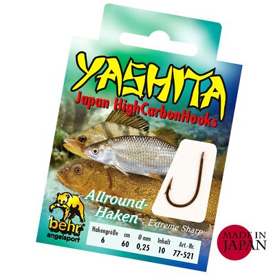 10 Allround Angelhaken mit Vorfach Gr. 2 - 12 Brassenhaken Friedfisch Haken