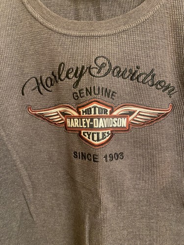 Harley Davidson Damen Silver Wing Side Tie Waffle Knit Top 2XL - Bild 2 von 8