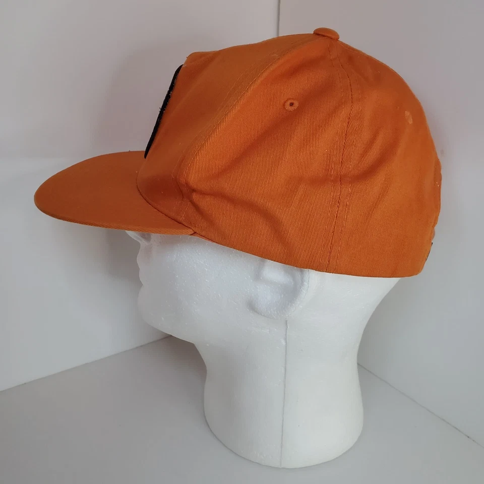 Gorra de béisbol Obey Worldwide Mfg naranja de lona con cierre a presión gorra ropa de calle Foto 2 de 4