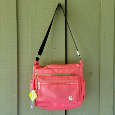 ◆LEE◆ Nylon check shoulder bag coral s-l400.jpg