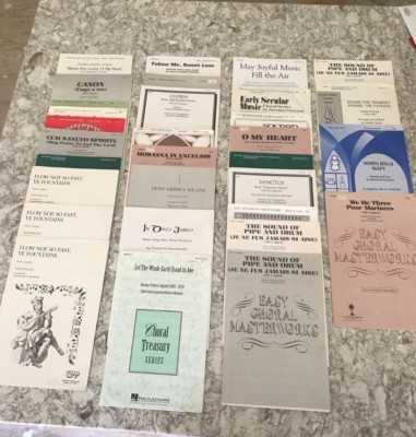 Lot of 31 SAB/Three Part Mixed Sacred/Secular Masterworks Concert Choir Octavos