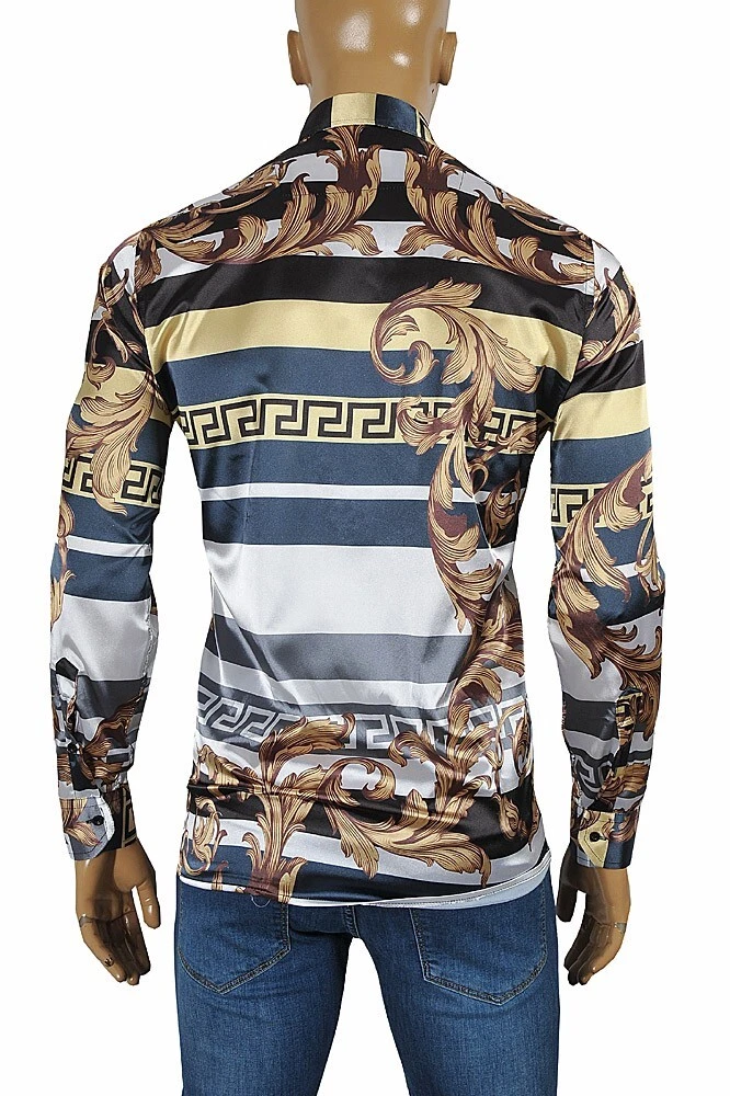 Versace Camicia Uomo Vestito Manica Lunga Taglia XL