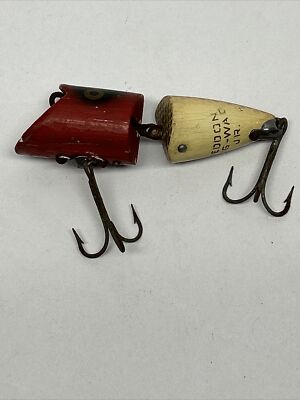 Vintage Wooden Heddon Zig-Wag Jr., Jointed Fishing Lure