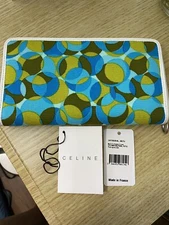 Celine Wallet Long Turquoise Made In France New With Tags Purse Authentic