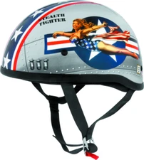 NEW Skid Lids Bomber Pinup Helmet - Silver - Medium - MOTORCYCLE/OFFROAD