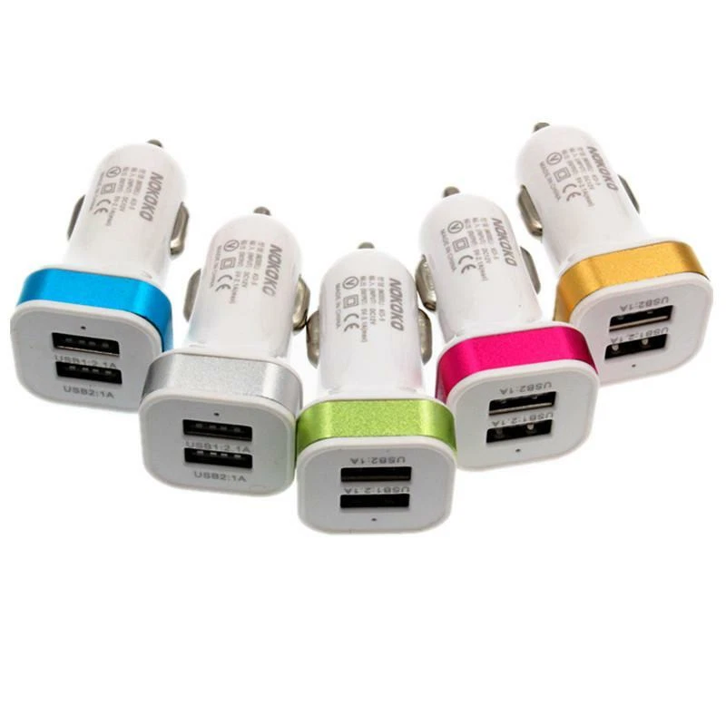 LOTE AL POR MAYOR 10 Cargador de Coche DOBLE PUERTO USB para iPhone Samsung UNIVERSAL Foto 3 de 4