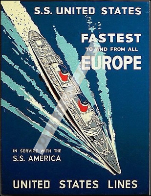 S.S. United States Ship Advertisement Catalog Photographic Print 8.5x11''