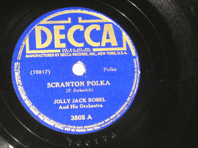 78rpm JOLLY JACK ROBEL scranton polka DECCA 3805 nice SEE PICS