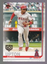 2019 Topps Series 1 #345 JUSTIN UPTON Los Angeles Angels 150th ANNIVERSARY