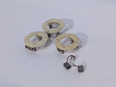 Lot of 5 Pieces - Carbon Brush Holders (3) Carbon Brushes (2) for Engel Motor