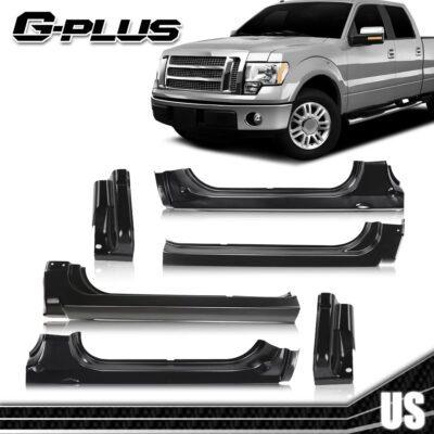 Fit For 09-14 Ford Pickup F150 4 Dr Crew Cab Rocker Panels And Cab Corners Pair