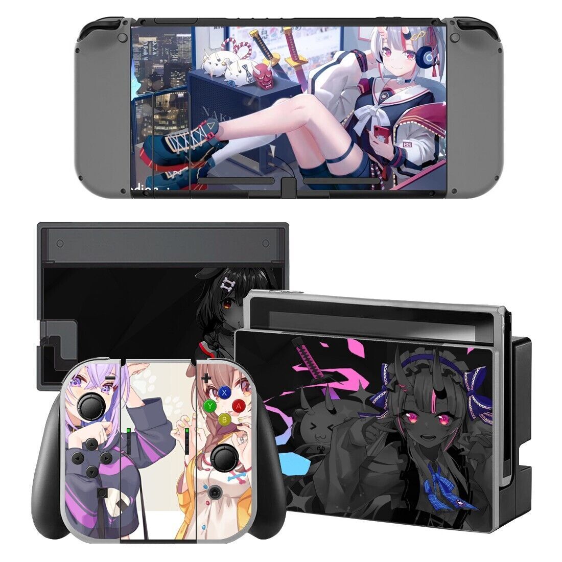 Cute Anime Devil Nintendo Switch Decal Skin Sticker Wrap Cover Protector