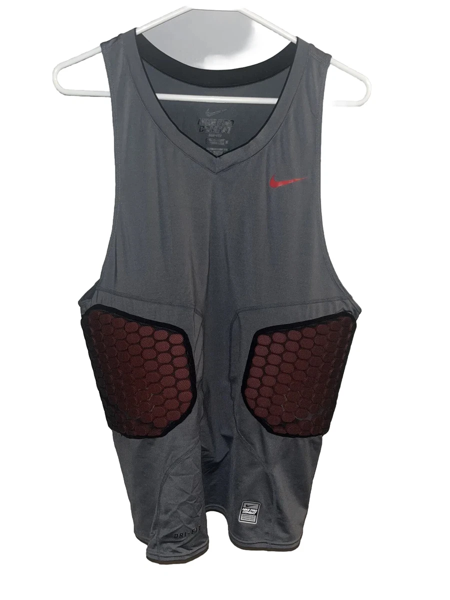 Nike Pro Combat Padded Compression Tank Top Dri Fit Rib & Back