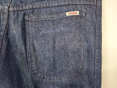 LUCKY STAR  FADE_OUT royal  navy blue women jeans pants  34 x 32 vintage