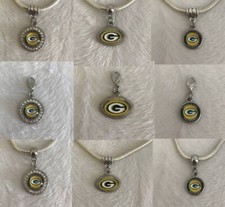Green Bay Packers Football Pendant Charms Hook or Euro Bead