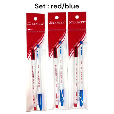 Pen Lancer Clic Press type original 878 Professional ballpoint pen Blue Red set