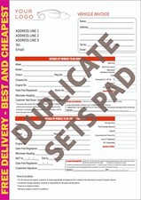 A4 Car Sales Invoice Receipt Pad Book / Part Exchange / Personalised / FREE P&P