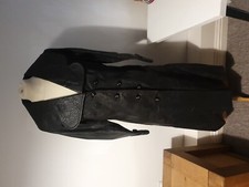 Vintage Matrix Style Black Double Breasted Long Leather Coat Stewart Hunt Sydney