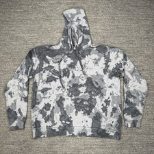 Los Angeles Apparel Camo Hoodie Men Large Gray Heavy Made in the USA Lounge Army