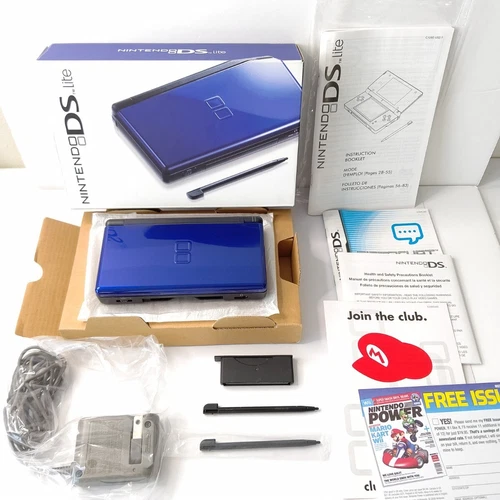 Nintendo DS Lite Cobalt Black NA Version Excellent Condition,