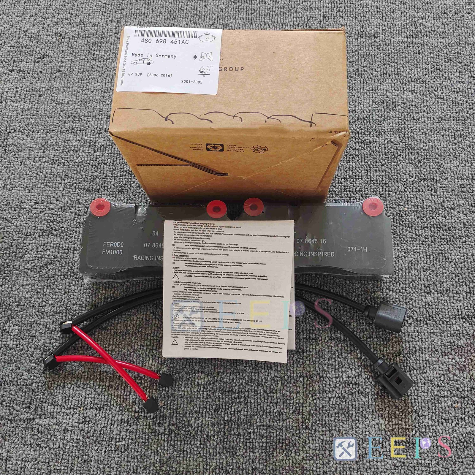 For Lamborghini Huracan Rear Brake Pad Kit With Sensors