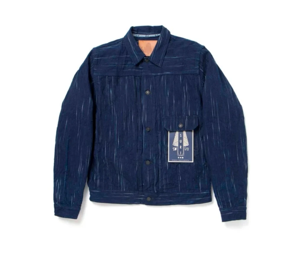 Studio D'Artisan Size 40 Kasuri Denim Indigo Hand Dyed Type 1 Jacket D4508 image 14