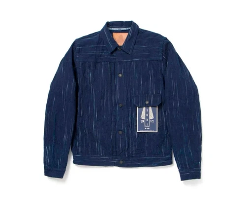 Studio D'Artisan Size 40 Kasuri Denim Indigo Hand Dyed Type 1 Jacket D4508 image 14