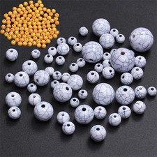 10-200pcs Natural Yellow/White Beads Round Loose Beads 6-16mm For Jewelry Making