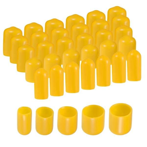 Gummi-Endkappen,1/4 Zoll,3/8 Zoll,1/2 Zoll,5/8 Zoll,3/4 Zoll,Gelb,50Stk-image