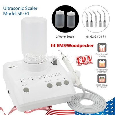 Dental Ultrasonic Piezo Scaler 5 Tips 2 Bottles Handpiece Fit EMS Woodpecker