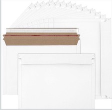 50 PCS 9 x 12 Inches White Cardboard Lightweight Mailers, Self Seal, Not Rigid