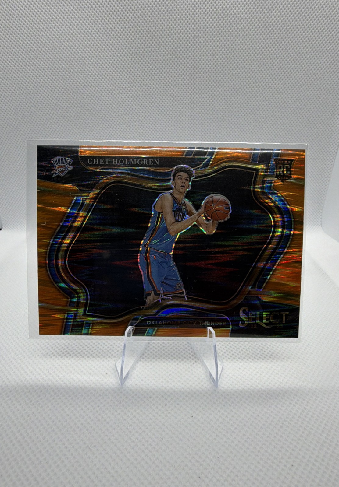 2022-23 Panini Select - Courtside Chet Holmgren #296 Orange Flash Prizm (RC)