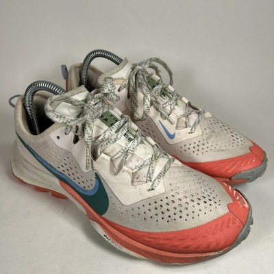 Nike Air Zoom Terra Kiger 7 Womens Size 8.5 White Pink Trail Running CW6066-600