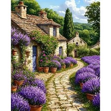 Landscape House Paint by Numbers for Adults DIY Canvas Wall Art Decoration
