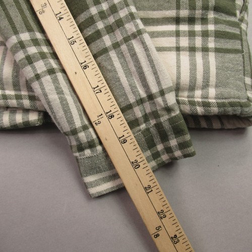 Lucky Brand Shirt Mens Small Plaid Long Sleeve Snap Front Fleece Lined Green - Picture 13 of 13
