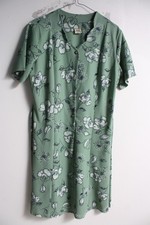 Vintage Deenie of London Belted Shirt Dress - Green - Size 12 (D86)