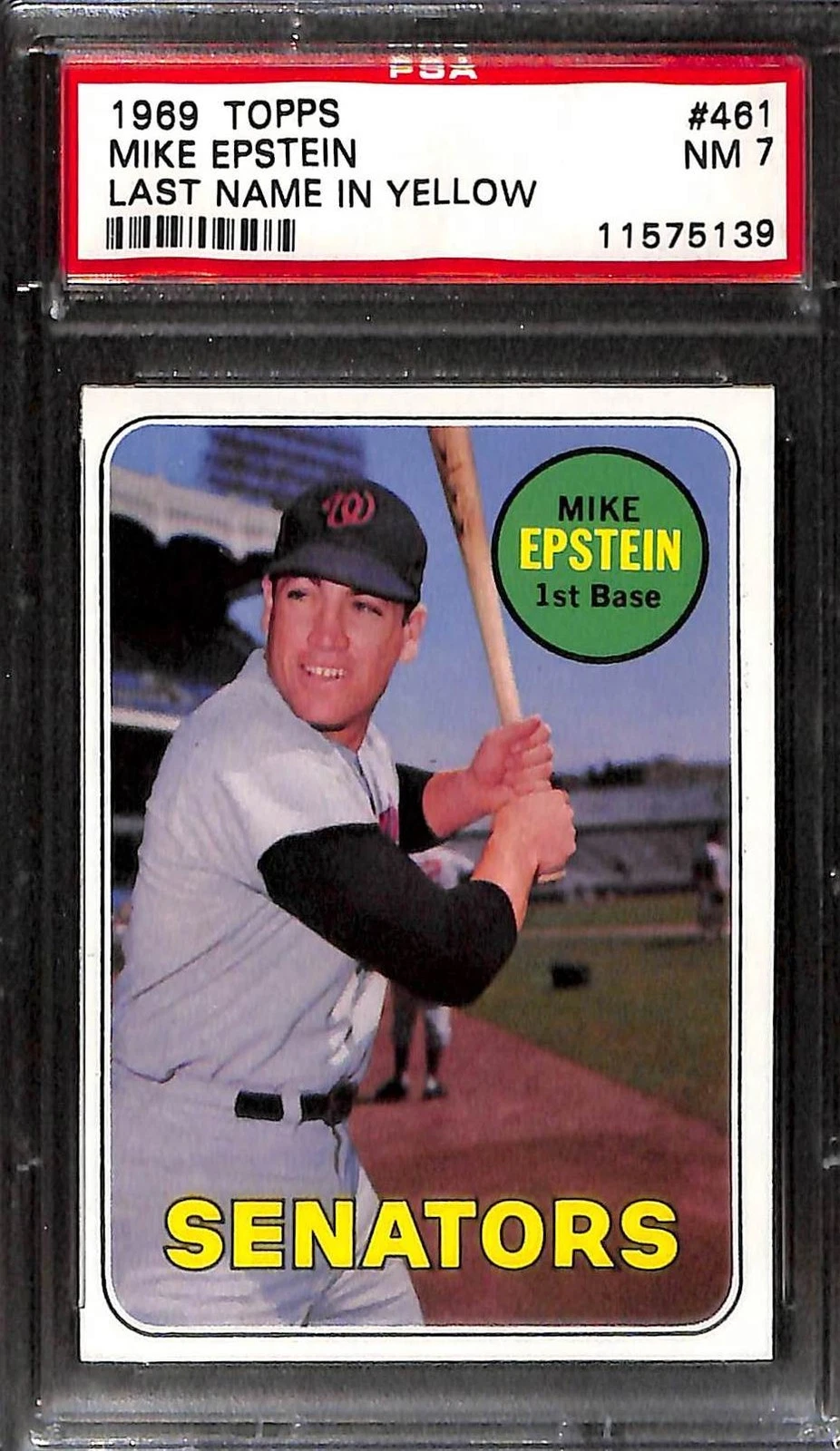 Deal for 1969 Topps #461 Mike Epstein PSA 7 NM 11575139