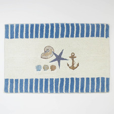 - Coastal Bathroom Rug 20X30, Soft  Absorbent Cotton  Soft  Absorbent Cotton,