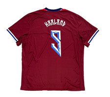 2024/25 Erling Haaland Signed Norway Nike Soccer Jersey Beckett Witnessed