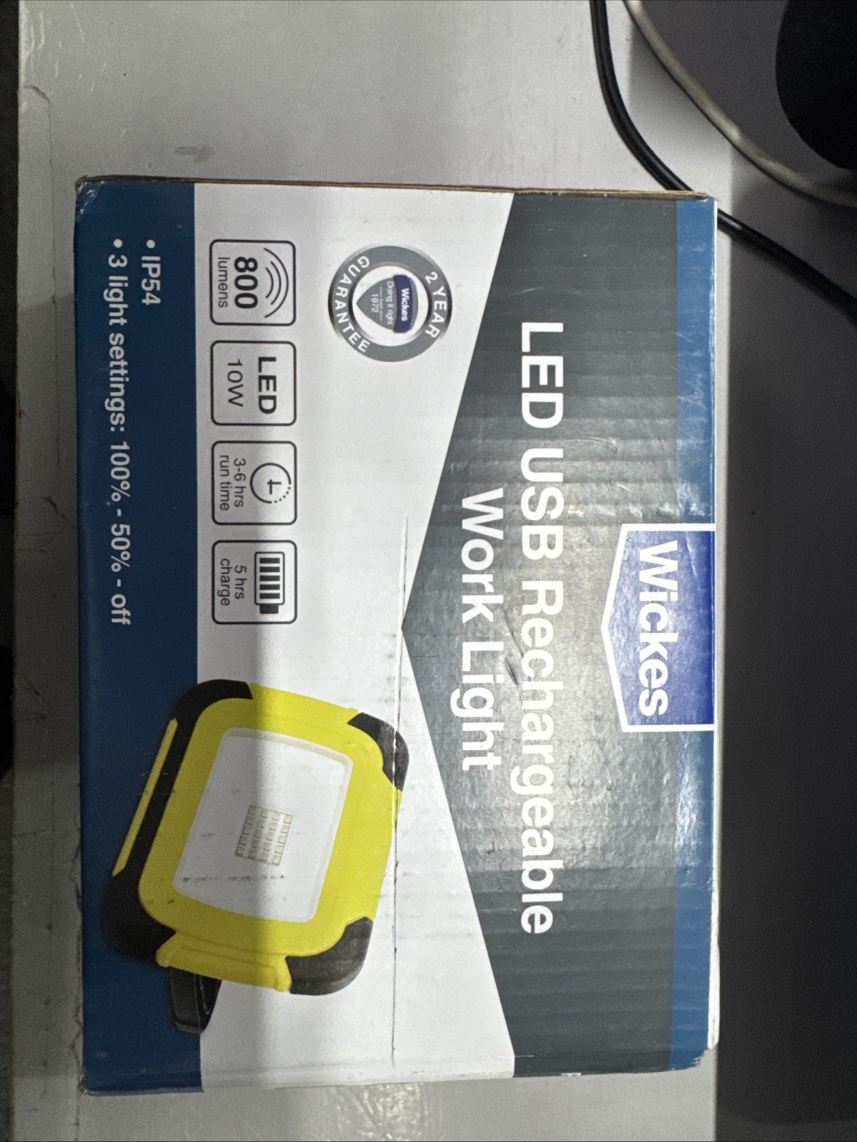 Wicks LED USB Rechargeable Work Light
