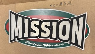 Vintage MISSION ROLLER HOCKEY 14” 3D Metal Sign Retail Slatwall 90’s