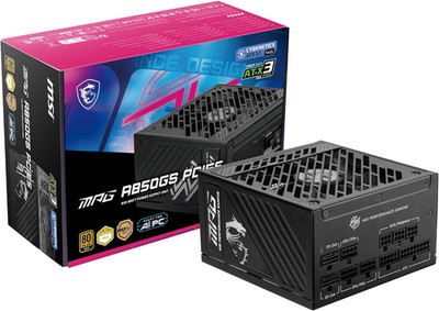 MPG A850GS PCIE5, Fully Modular Gaming 850W Power Supply, 80+ Gold, Dual 12V-2X6