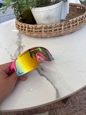 Sendy shades pink base, rainbow shade sunglasses. Perfect for baseball, etc.