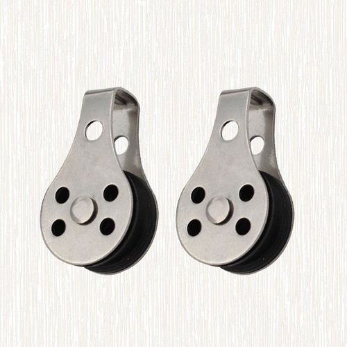  Zestaw 3 stalowych kół pasowych linowych do podnoszenia pojedynczego bloku nylon - Zdjęcie 3 z 12