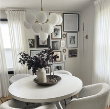 Creamy White Linen curtains 88" x 100" set of 2