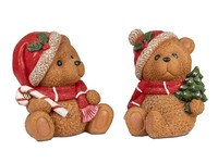 2Er Set Dekofiguren Teddys Sitzend MüTze Und Schal H. 30Cm Formano W25