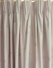 Laura Ashley Bella Butterfly Lined Curtains, Pink