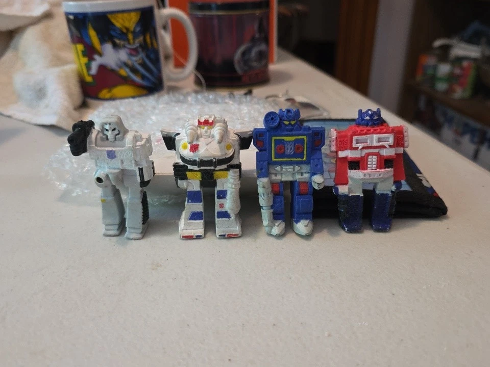 1985 Hasbro Transformers Erasers 4 Piece Jazz Optimus Soundwave Megatron Rubber - Image 2 of 4