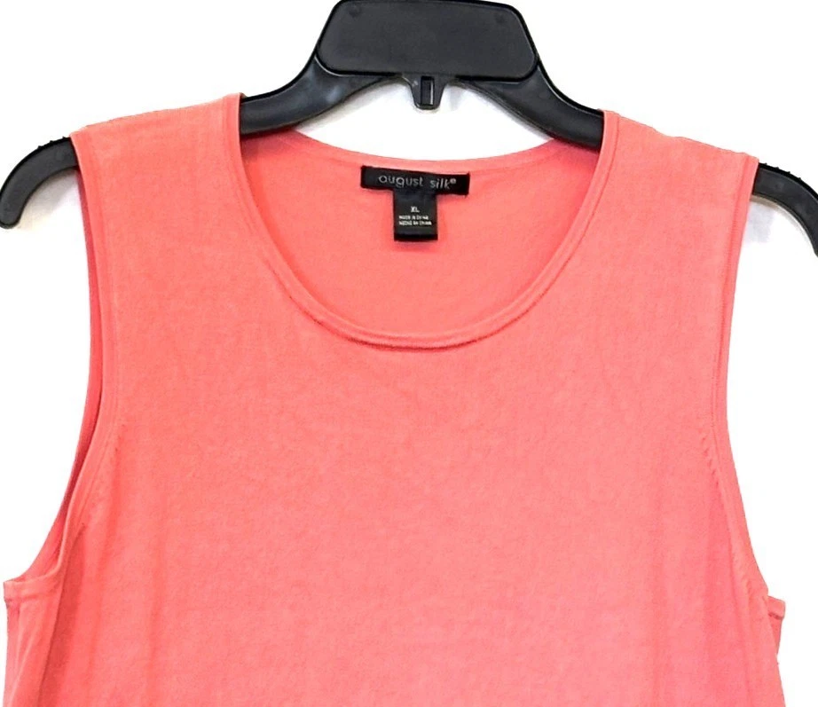 Camiseta sin mangas para mujer de punto coral de August Silk talla XL Foto 2 de 2