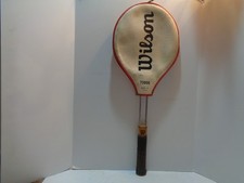 Vintage Early 1970s Wilson T2000 Stainless-Steel Tennis Racquet Original Cover.